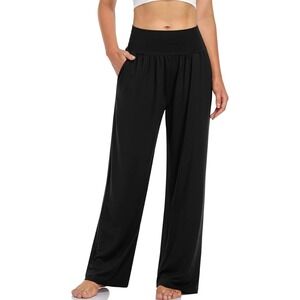 UEU Women's Casual Loose Wide Leg Cozy Pants Yoga Sweatpants Comfy High Waisted